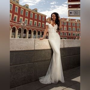 Luce Sposa Trumpet Style Corset Top Wedding Gown Size 6EU Brand New